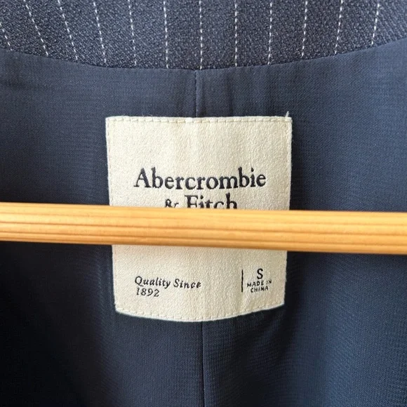 Abercrombie & Fitch Dark Blue Pinstripe Mini Dress - Picture 3 of 7